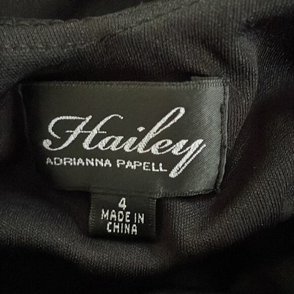 Hailey Adrianna Papell Black Sequin One Shoulder Black Dress Formal Maxi Evening - Picture 4 of 5